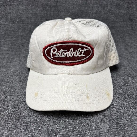Vintage Peterbilt Baseball Cap White Tonkin Incorporated Made In USA - Picture 1 of 8